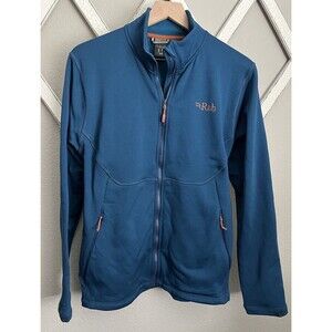 Rab Geon Men's M Full Zip Jacket Fleece Lining Hiking Climbing - Blue